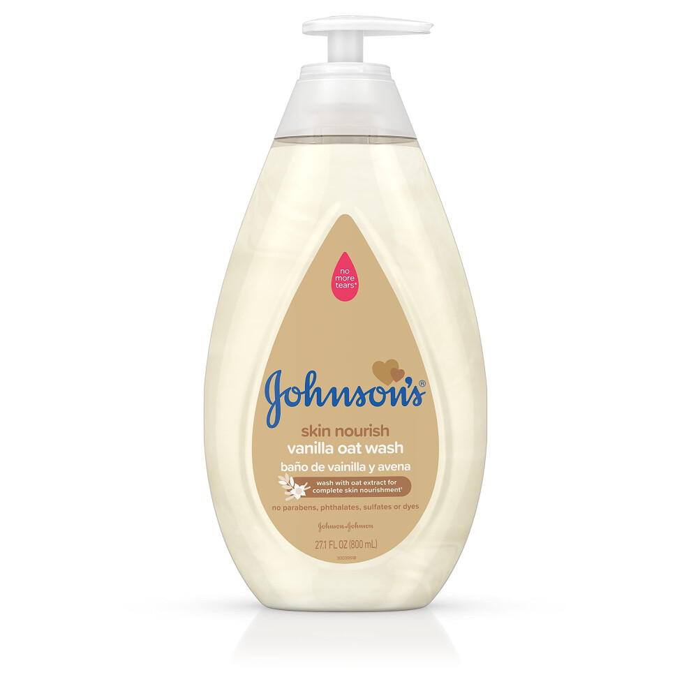 Le Lavage Pour Bb Nourrissant La Peau De Johnson Avec Une Vanille Et Un Extrait D'avoine Hypoallergnique Et Un Bb Sans Larme Lavage 27.1 Fl.-image