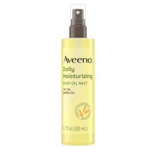 Aveeno Daily Moisturizing Body Oil Body Mist fr trockene Haut mit Haferl und Jojobal, pflegendes Krperspray mit hypoallergener Formel 6.7