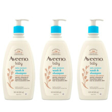 Aveeno Baby Denní jemný sprchový gel a šampon s extraktem z ovsa, 2 v 1
