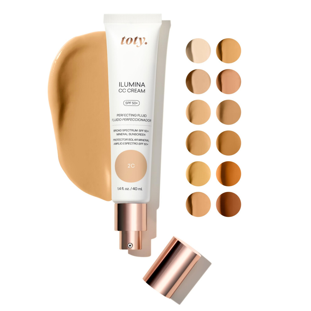 toty. - Ilumina CC Cream SPF 50+  100% Mineral Color Correcting Cream - Medium Coverage Foundation & Broad Spectrum Sunscreen for Face - Non Come-image-OPC-PHTG8RB-NEW