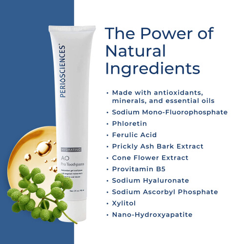 PerioSciences AO ProToothpaste Feuchtigkeitsspendend mit Nano-Hydroxylapatit 3 fl oz / 90 ml  2er-Pack 2