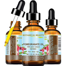 Granatapfell, 100 % reines, natrliches, raffiniertes, kaltgepresstes Trgerl, 30 ml, fr Gesicht, Haut, Krper, Haare, Lippen, Ngel. Reich an Vit