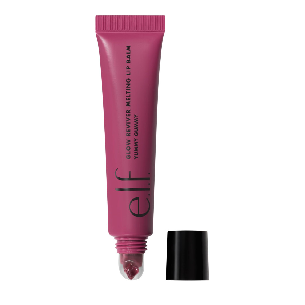 e.l.f. Glow Reviver Melting Lip Balm  Hydrating Tinted Lip Balm For A Glossy Finish & Soft  Supple Lips  Vegan & Cruelty-Free  Yummy Gummy