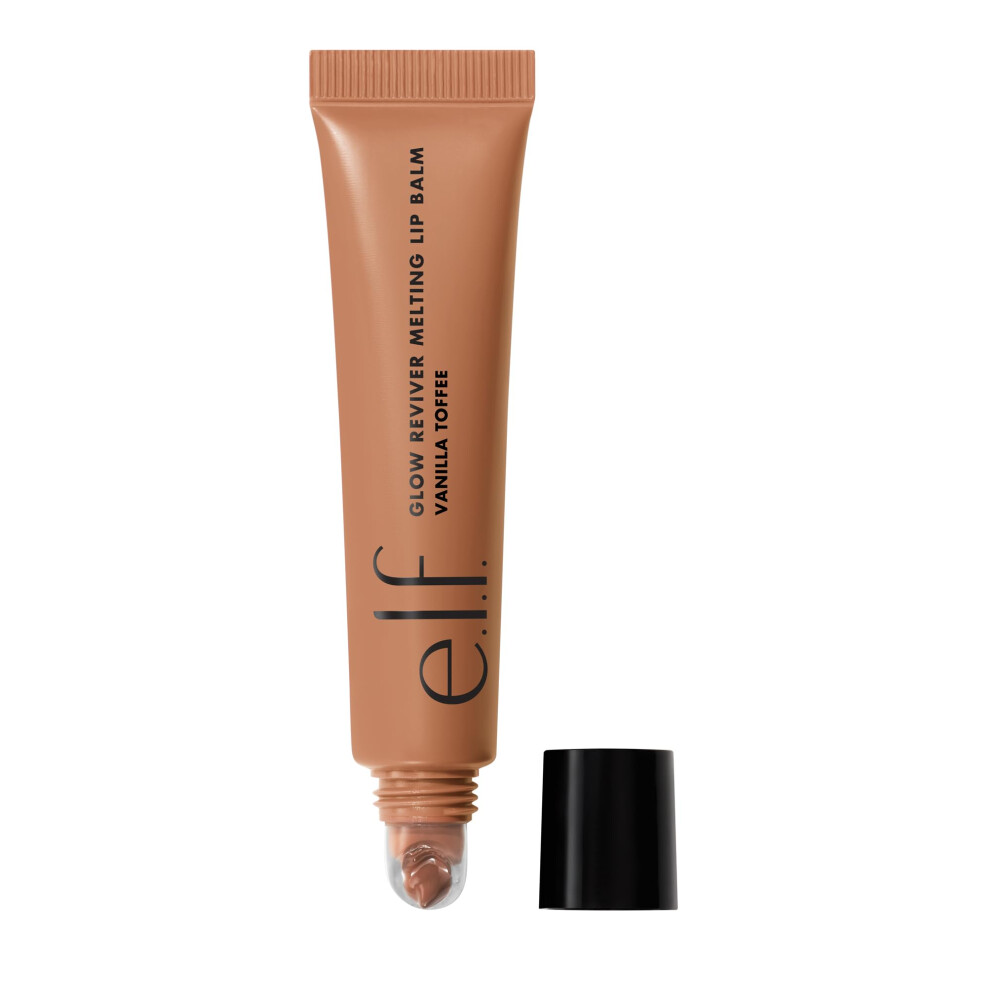 e.l.f. Glow Reviver Melting Lip Balm  Hydrating Tinted Lip Balm For A Glossy Finish & Soft  Supple Lips  Vegan & Cruelty-Free  Vanilla Toffee