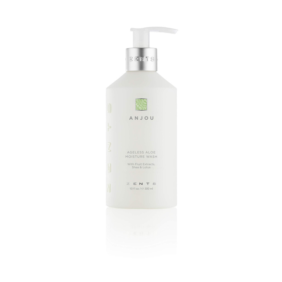 Zents Hand And Body Wash (Anjou Fragrance) Moisturizing Anti-Aging Cleanser With Organic Shea Butter & Aloe For Dry Skin 10 Fl Oz