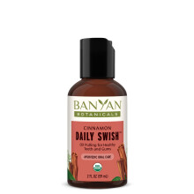 Banyan Botanicals Cannamon Daily Swish - Olio di tiro ayurvedico biologico con olio di cocco - collutorio per respiro fresco e salute orale scintilla