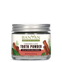 Banyan Botanicals Cannamon Clove Dente in polvere - Alternativa a ayurvedica del dentifricio senza fluoro con Miswak e carbone attivo da AMLA - usi 8