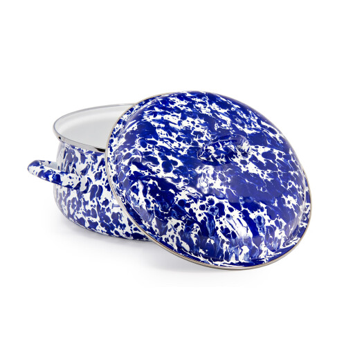 Golden Rabbit Enamelware - 4qt Dutch Oven (Cobalt Swirl) 1