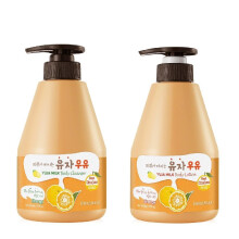 Sada WELCOS Kwailnara Yuzu Milk Body Lotion & Body Wash  rozjasnujc a hydratacn sada korejsk pce o plet s extraktem Yuzu 560 g / 19,75 oz kad