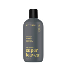 ATTITUDE Shower Gel Body Wash for Men 98% Natural Origin Ingredients Paraben & Phthalate Free EWG Verified Cleanses Without Drying Amber & C