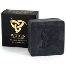 Woden's Men's Natural SOAP BAR - Body e sapone per capelli per barba 120G | Sposo come un vichingo | Smokey Woods | Seme benedetto