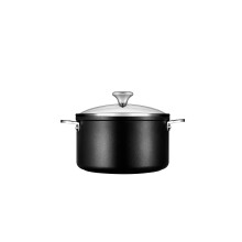 Le Creuset endurecido sinstick Pro Stockpot con tapa de vidrio 6.3 Qt.