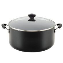 Farberware utensilios de cocina antiadherentes con tapa de 10.5 cuartos negros