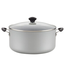 Farberware utensilios de cocina antiadherentes con tapa de 10,5 cuartos de plata