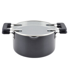 Farberware CookStart Diamondmax Nintick Shoring Saucpot con lavavajillas de tapa Safe 6 Quart - Negro