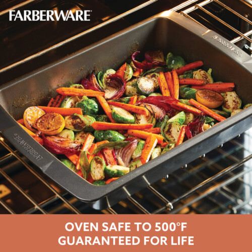 Farberware Farberware Bakeware Antiaderente Assadeira/Torradeira com U-Rack 14,75 Polegadas x 10,75 Polegadas - Cinza 2