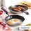 Farberware Conjunto de frigideiras/frigideiras antiaderentes Farberware Cookstart DiamondMax, seguro para mquina de lavar loua, 8,25 e 10 polegadas, prata 2