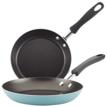 Farberware Cookstart Diamondmax Freity Freying sarts/Sartet Set lavavajillas seguras 8.25 pulgadas y 10 pulgadas Aqua