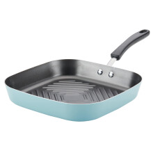 Farberware Cookstart Diamondmax Nonstick cuadrado Pan de parrilla profunda de la parrilla/lavavajillas de planchas seguros 11 pulgadas - Aqua