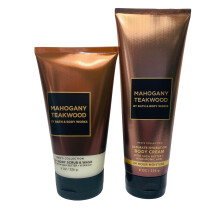 Bath and Body Works Herre Mahogni Teakwood Ultimate Hydration Body Creme og Body Scrub