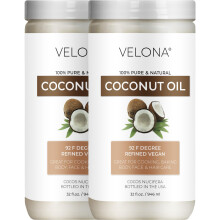 Kokosnussl 92 Grad von Velona  64 fl oz | 100 % reines und natrliches Trgerl | im Glas | Raffiniert kaltgepresst | Haut Gesicht Krper Haarpfleg