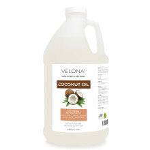 Velona Kokosnussl 92 Grad 1 Gallone / 128 Fl Oz | 100 % reines und natrliches Trgerl | im Glas | Raffiniert kaltgepresst | Haut Gesicht Krper Ha