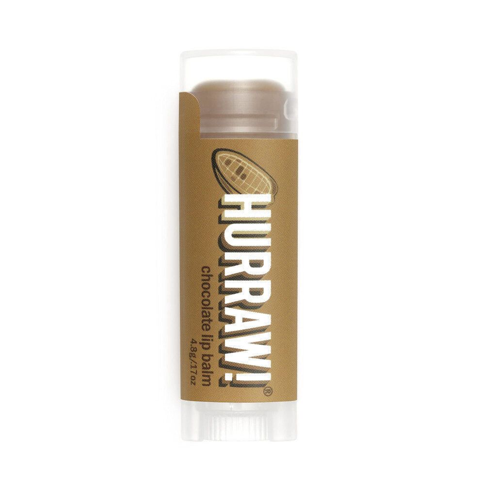 Hurraw! Chocolate Lip Balm: Organic Certified Vegan Cruelty And Gluten Free. Non-Gmo 100% Natural Ingredients. Bee Shea Soy And Palm Free. M