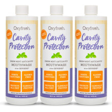 Oxyfresh Mondwater voor Caviteitsbescherming - Anticavitair voor Gevoelige Tanden - Niet-Kleurend, Alcoholvrij - Verfrissende Adem. 16 oz.