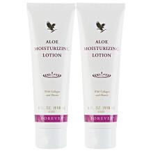 Duo di lozione idratante per sempre all'aloe -Pacchetto di idratazione a 2 reti con collagene ed elastina Sicetura seta liscia e formula senza glutin