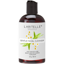 Laritelle Organick neparfmovan cistic na oblicej 4 oz. Jemn cistc omlazujc hydrosol na bzi (Witch Hazel Green Tea & Hibiscus). Bez sulftu A