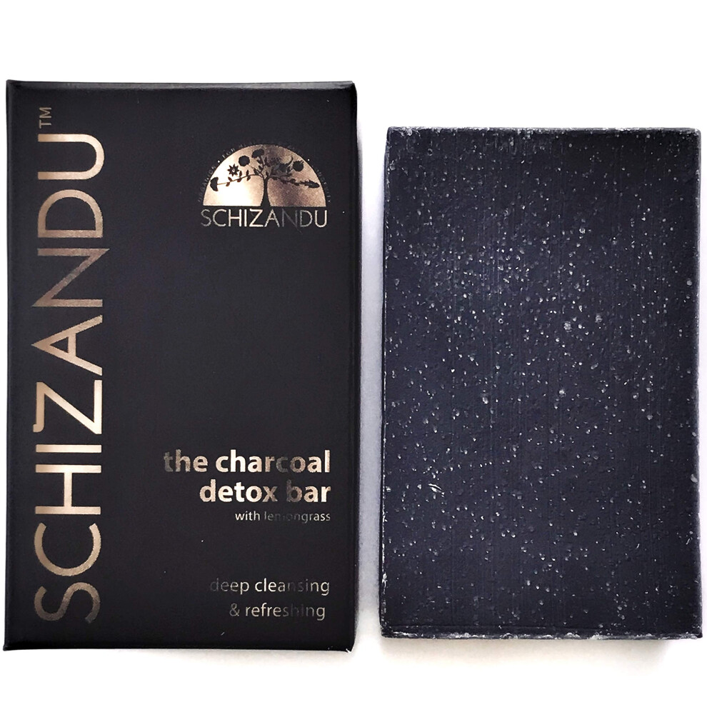 Schizandu Organics Charcoal Cleansing Soap By Organic Herbal Skin Detox With Activated Charcoal 4 Oz Moisturizing Nourishing Beauty Bar