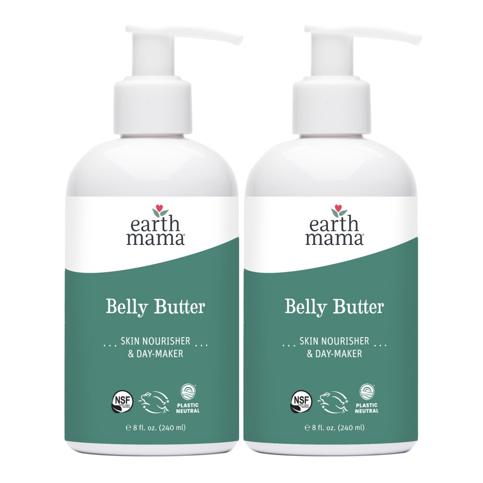 Earth Mama Cream Belly Butter Maternity Moisturizer For Dry Skin | Lotion For Pregnancy And Postpartum Recovery Self Care Body With Aloe Fragr