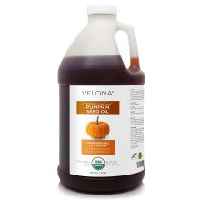 velona Olej z pestek dyni, certyfikowany przez USDA, organiczny  1 galon / 128 Fl Oz | 100% czysty i naturalny olej nosnikowy | Nierafinowany tl