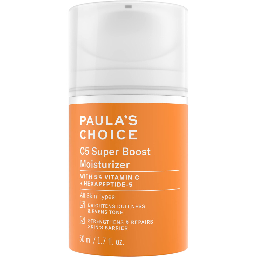 Paula's-Choice Paula's Choice C5 Super Boost Moisturizer With 5% Vitamin C & Squalane Daily Face Lotion For Discoloration Uneven Tone Fine Lines & Acne-Prone