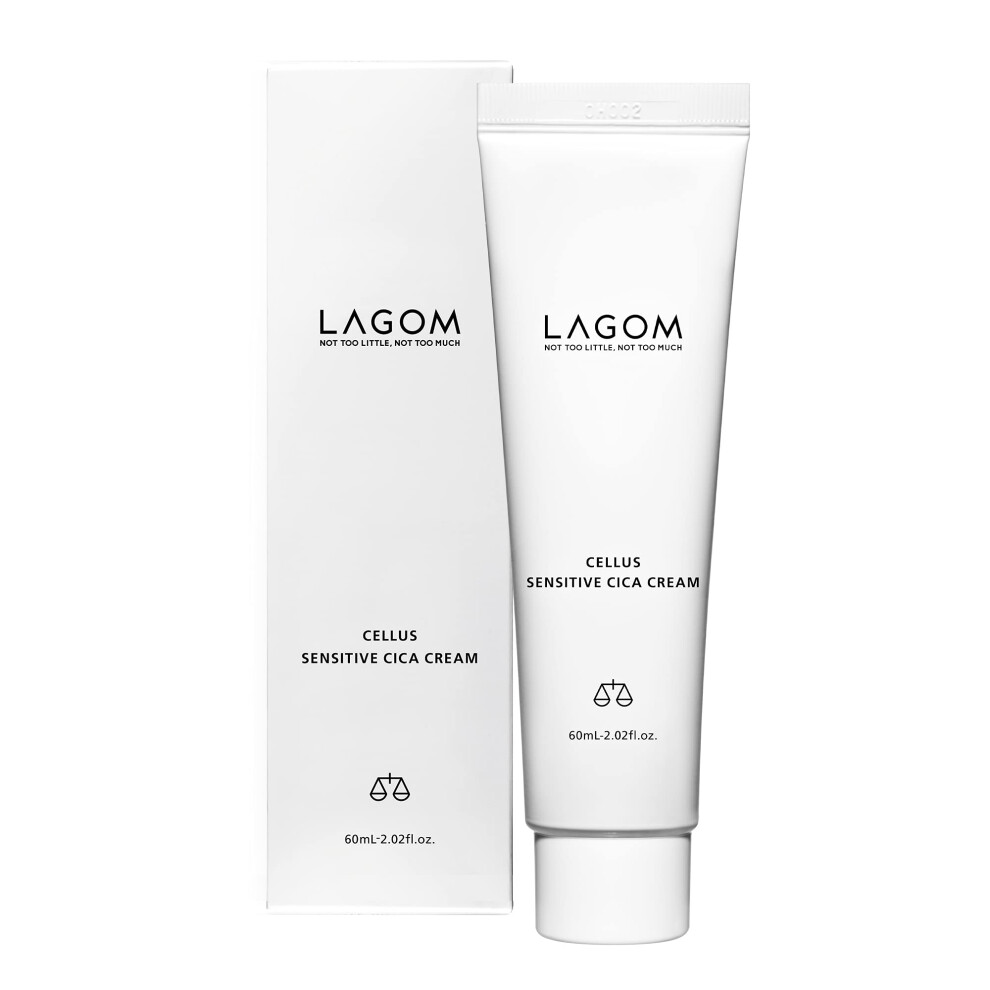 Lagom Cellus Sensitive Cica Cream Natural Soothing Lotion With Centella Ceramide Green Tea Rich Herbal Nutrition Restoration Dry Irritation Calmi