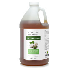 Olej z nasion bawelny firmy Velona - 1 galon / 128 Fl Oz | 100% czysty i naturalny olej nosnikowy | Rafinowany tloczony na zimno | Gotowanie Skr