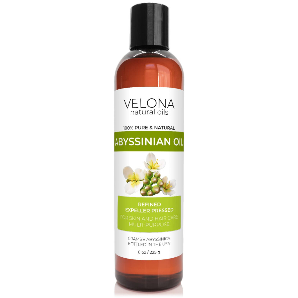 Velona Abyssinian Oil 8 Oz | 100% Pure And Natural Carrier Oil | Cold Pressed | Hair Body Care | Use Today - Enjoy Results