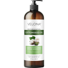 velona Olej z nasion bawelny 16 Fl Oz | 100% czysty i naturalny olej nosnikowy | Rafinowany tloczony na zimno | Gotowanie Skra Twarz Cialo Piele