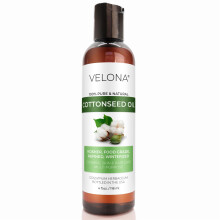 velona Olej z nasion bawelny 4 Fl Oz | 100% czysty i naturalny olej nosnikowy | Rafinowany tloczony na zimno | Gotowanie Skra Twarz Cialo Pieleg