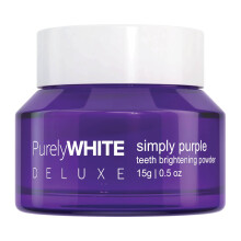 PurelyWHITE DELUXE Simply Purple Aufhellungspulver kaschiert Flecken, keine Empfindlichkeit Zahnschmelzsicheres Zahnpasta-Aufhellungspulver fr K