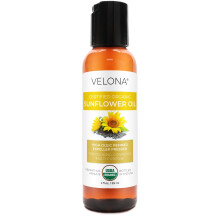 velona Certyfikat USDA Organiczny olej slonecznikowy - 2 uncje | 100% czysty i naturalny olej nosnikowy | Wytlok rafinowany o wysokiej zawartosci