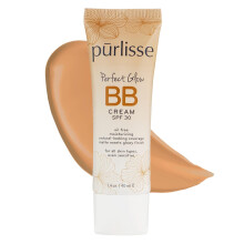 purlisse Perfect Glow BB Cream with SPF 30 - Matte Meets Dewy Finish - Enriched with Goji & Hawthorn Berry to Help Improve Skin Texture & Radiance - M