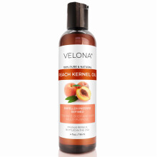 Velona Pfirsichkernl 4 Fl Oz | 100 % reines und natrliches Trgerl | Raffiniert kaltgepresst | Kochen Haut Haar Krper & Gesicht Feuchtigkeitsspen