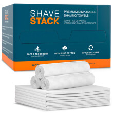 SHAVE STACK Serviettes de Rasage en Coton 100% pour Hommes - 30 Ct, 12 x 10"