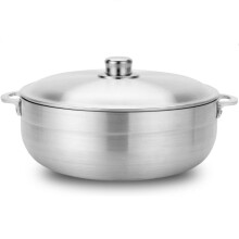 Alpine Cuisine 11-Quart Gourmet Aluminum Caldero Stock Pot Cooking Dutch Oven Performance for Even Heat Distribution Perfect for Serving Large