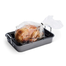 PanSaver Roasting Bag - Cooking Bags for Oven - Turkey Cooking Bag with Ties - Helps Keep Food Moist - Durable Nylon Bag - Easy Cleanup - 18 x 24 Inc