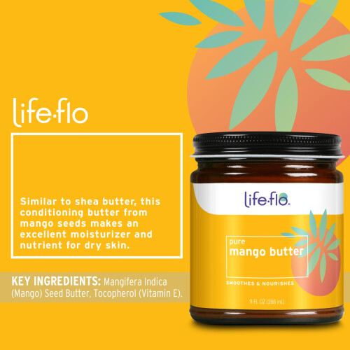 Life-flo, Reine Mangobutter, 9 fl oz (266 ml) 1
