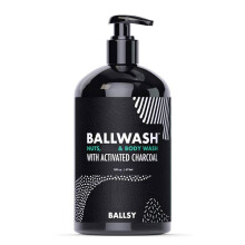 Ballsy Ballwash Houtskool Lichaamswash voor Mannen - Vochtinbrengende Lichaamswas met Kokosolie - Zeep voor Mannen, 16 Oz