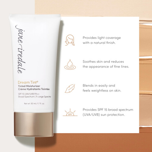 Jane Iredale jane iredale Dream Medium Dark Tinted Moisturizer, 1.7 Fl Oz (1 st) 2
