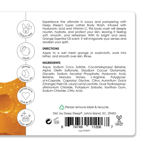 Deep Steep Body Wash 17 oz (therisches Orangenl) 1